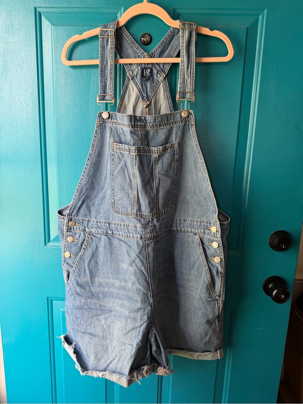GAP Blue Denim Short Overalls